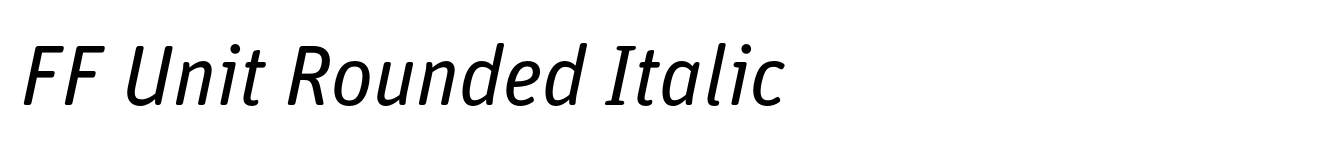 FF Unit Rounded Italic image